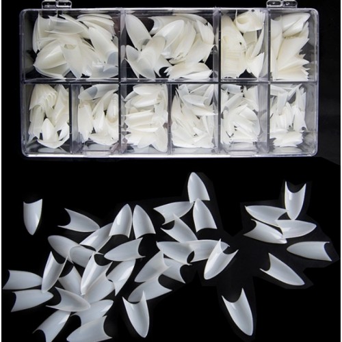 French Nail Tips 100Pcs Natural