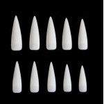 StilletoTips 100Pcs White StilletoTips 100Pcs White