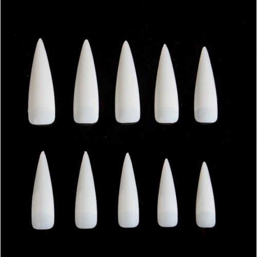 Stilleto Tips 100Pcs White