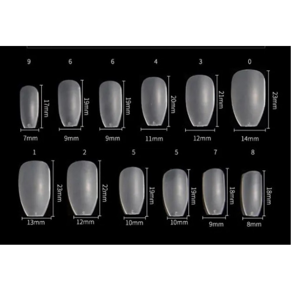 Nail Tips Square Short 120Pcs