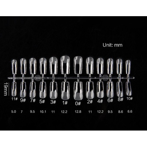 Soft Gel Tips Square Clear  BS01 240Pcs