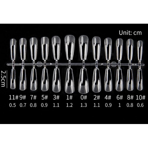 Soft Gel Tips Coffin (Ballerina) BS08 240Pcs