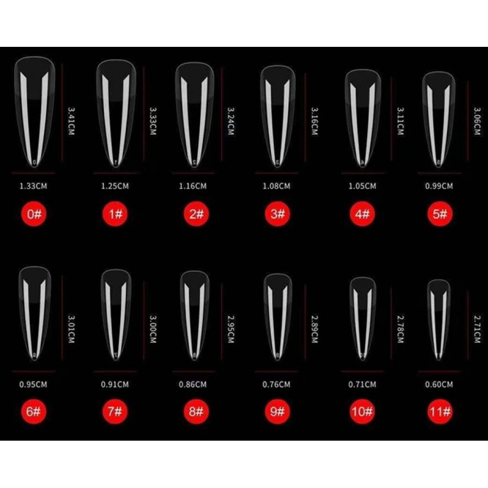 Soft Gel Tips Stiletto 240Pcs BS05