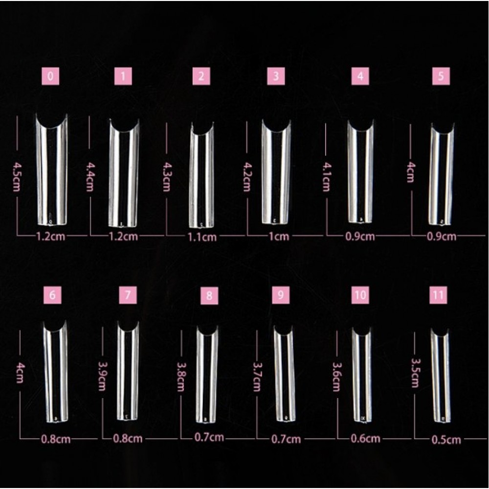 Soft Gel Tips Coffin (Ballerina) 240Pcs  BS11