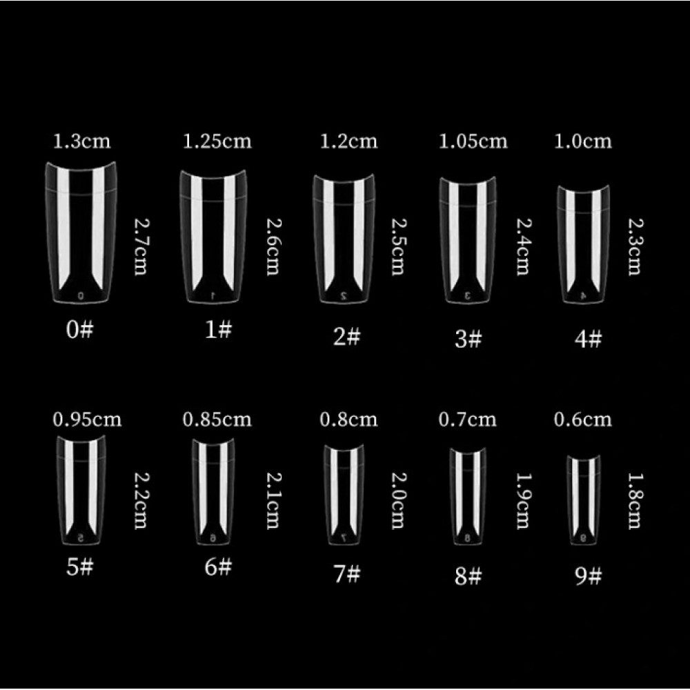 Soft Gel Tips Short Square  240Pcs BS13