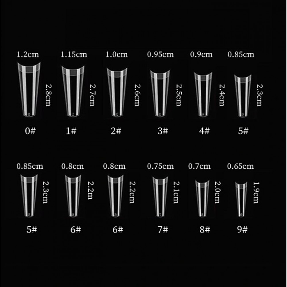 Soft Gel Tips Square 240Pcs BS07