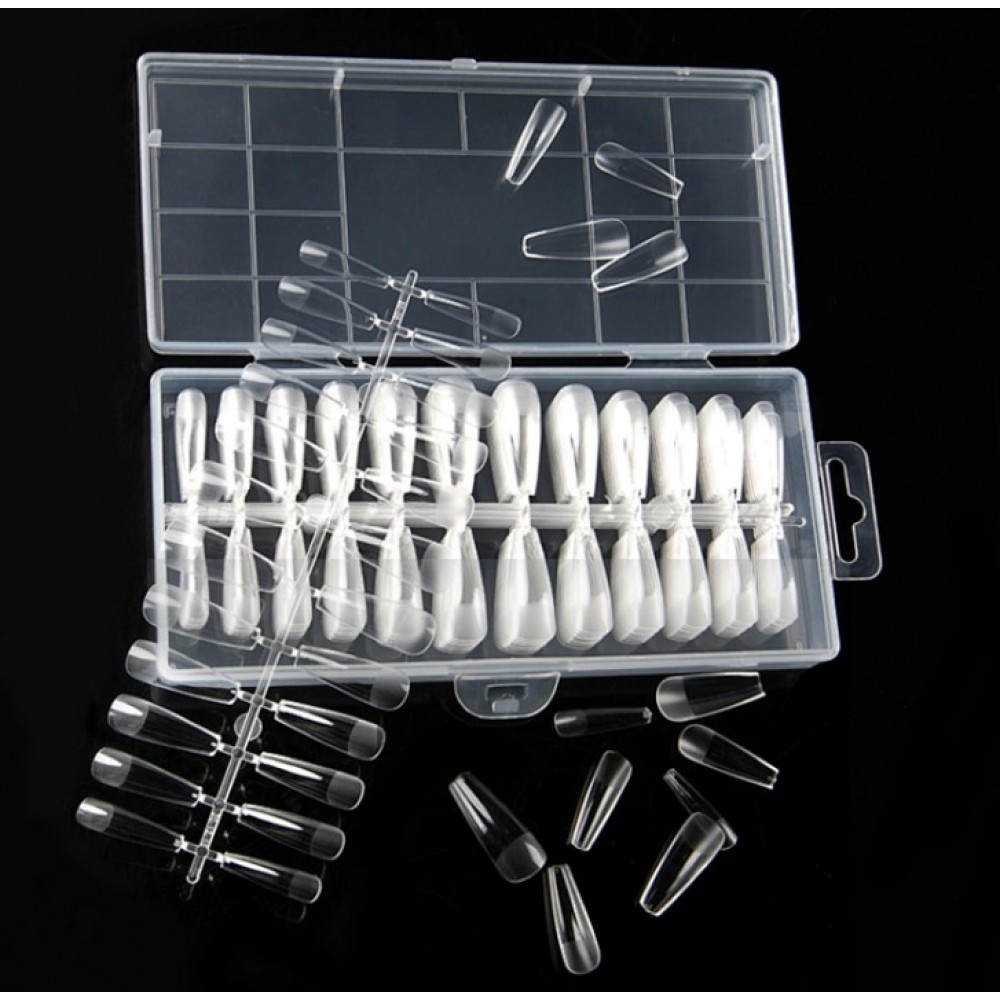 Soft Gel Tips Long Pearl  (240Pcs/Box) BS06