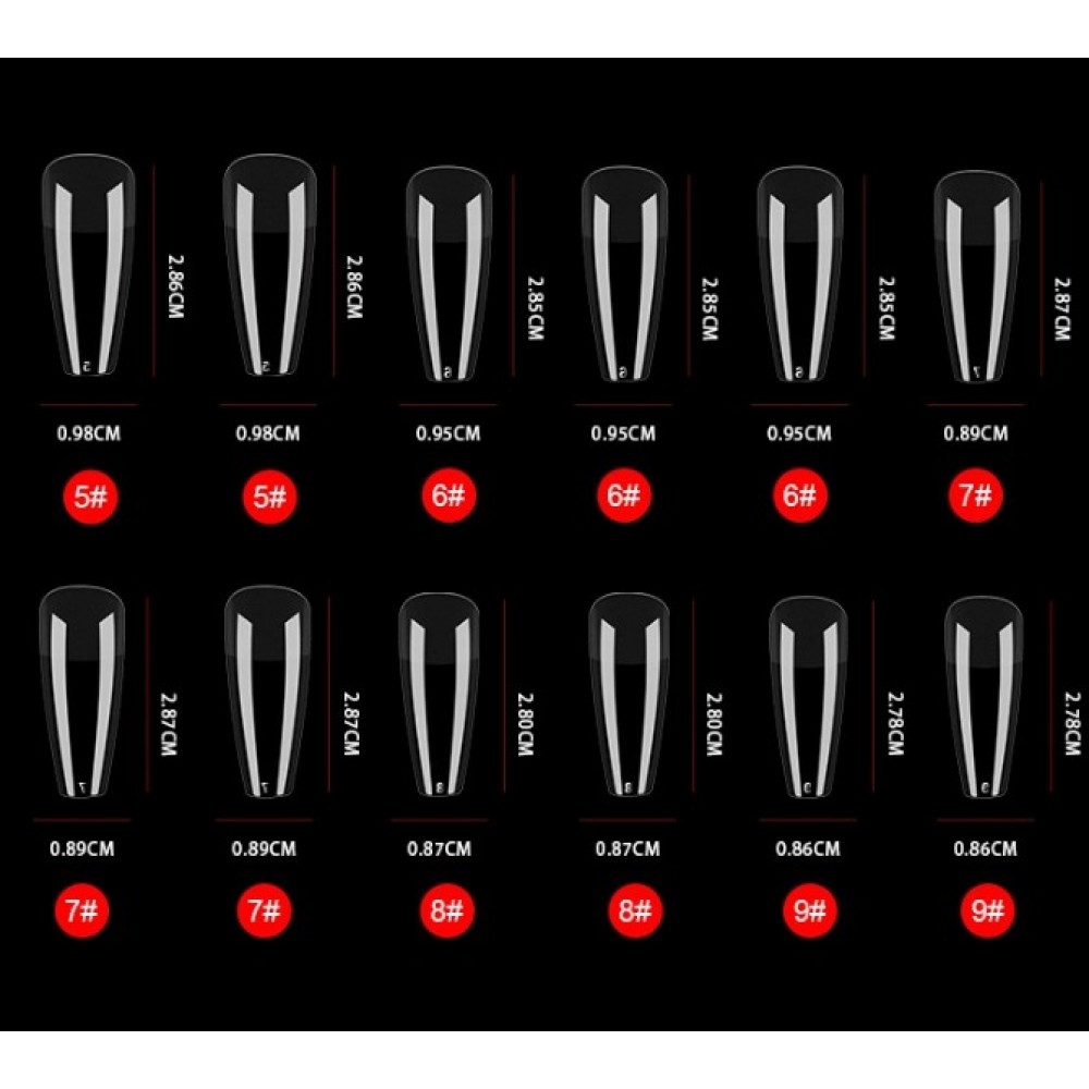 Soft Gel Tips Coffin (Ballerina) 240Pcs BSA08 Soft Gel Tips Coffin (Ballerina) 240Pcs BSA08