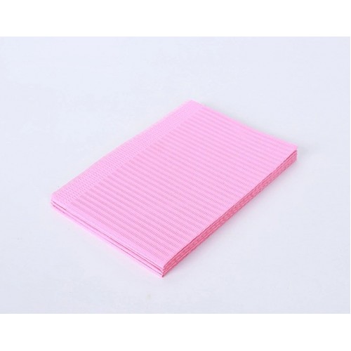 Πετσέτες Μανικιούρ/Πεντικιούρ Λευκές  Rose Pink  50τμχ
