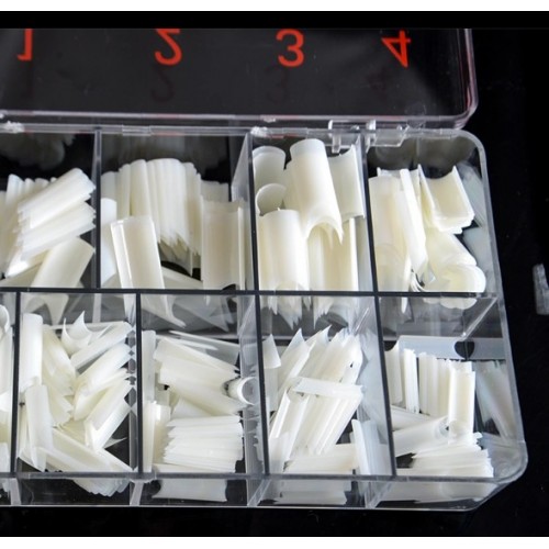 French Nail Tips C Square 100pcs Natural