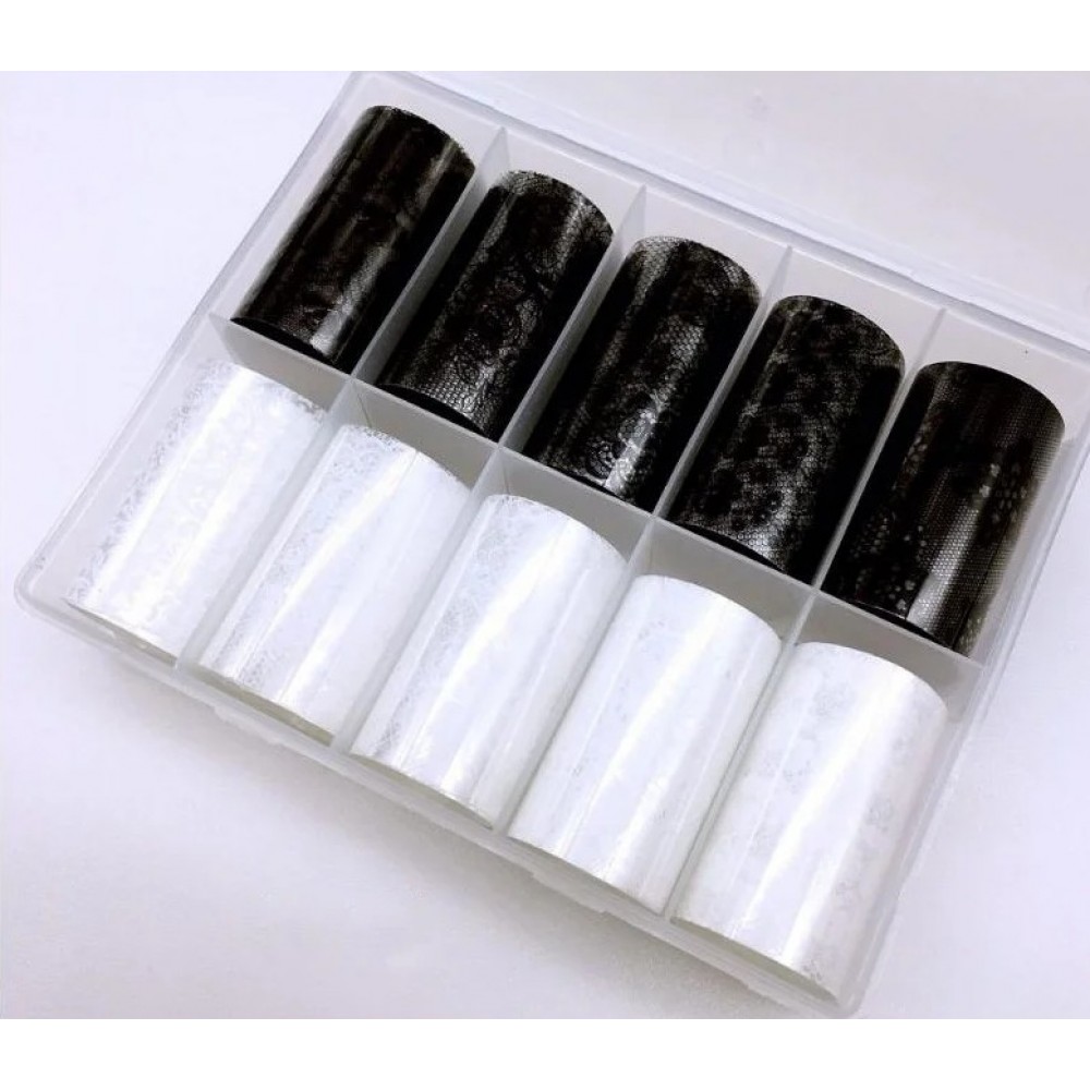 Nail Foil Black & White #23