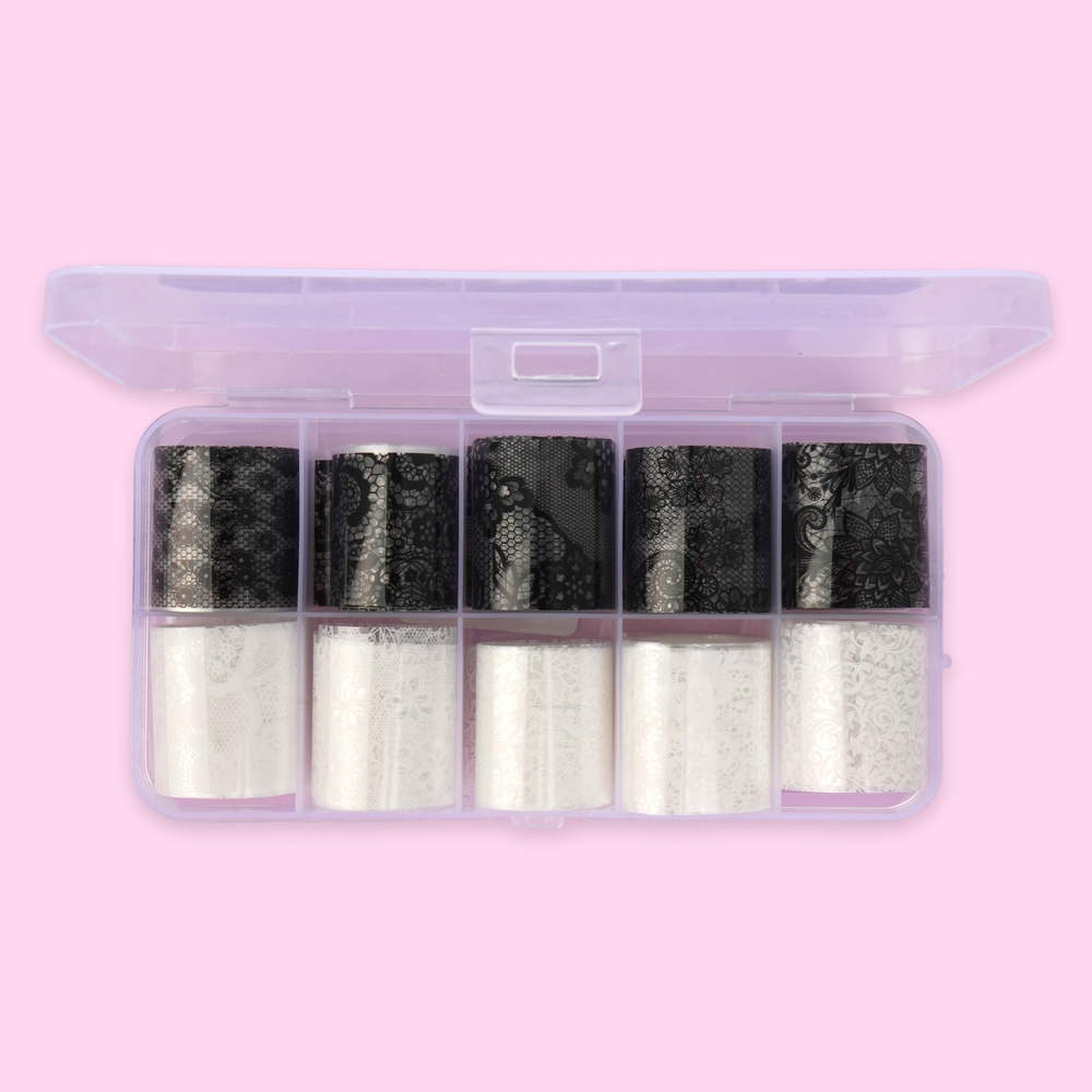 Nail Foil Black & White #23