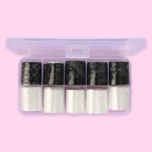 Nail Foil Black & White #23
