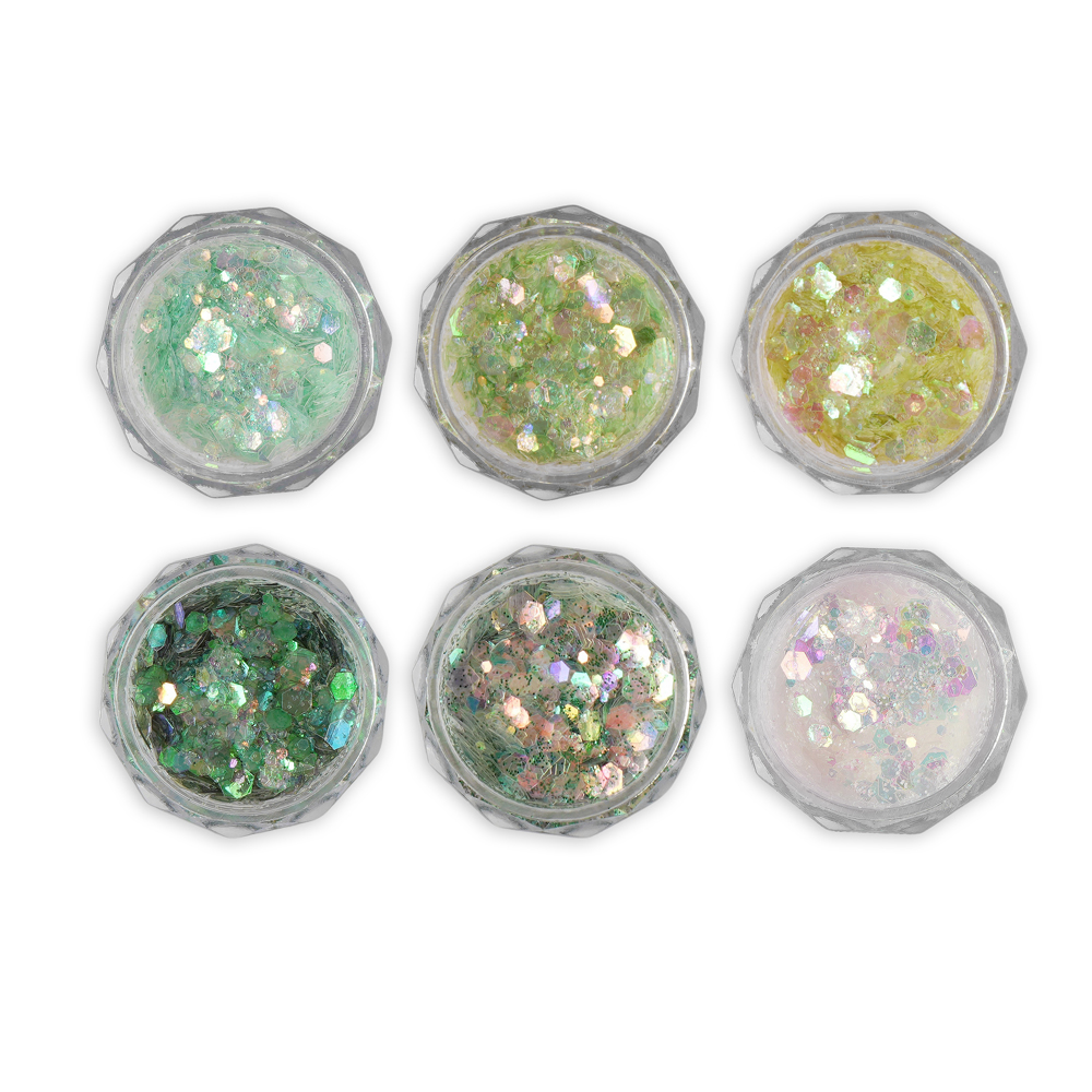 Σετ 6 Glitter Νυχιών No10 Τ5