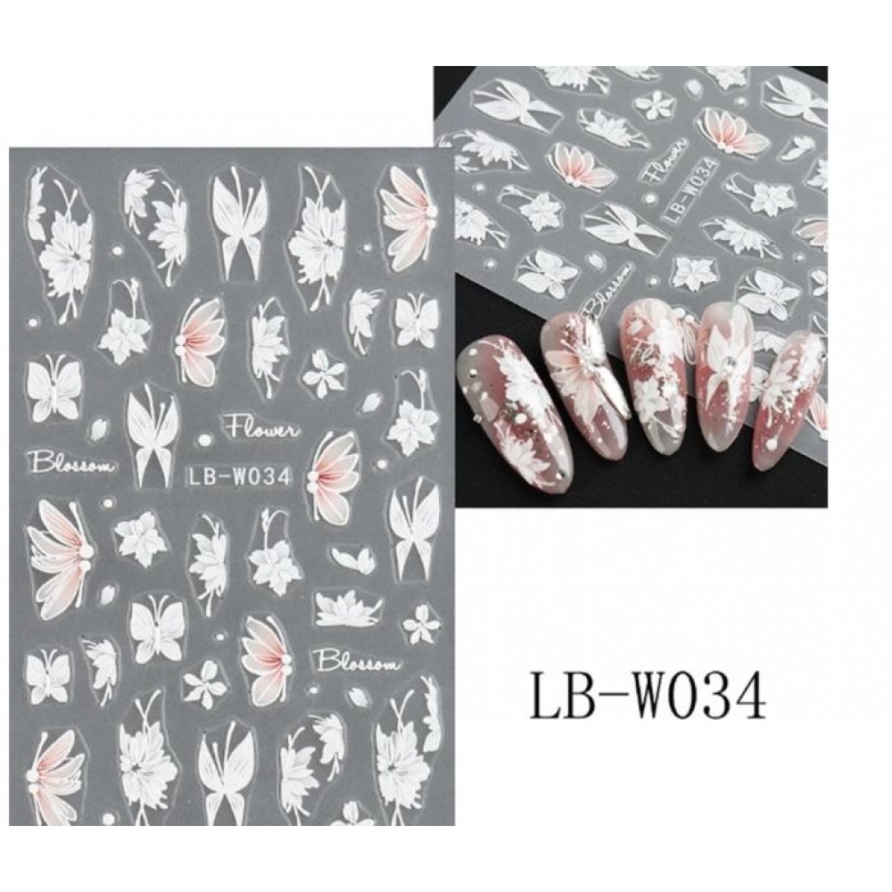 Αυτοκόλλητα Νυχιών Lace Flower​​​​​​​ LB-W034