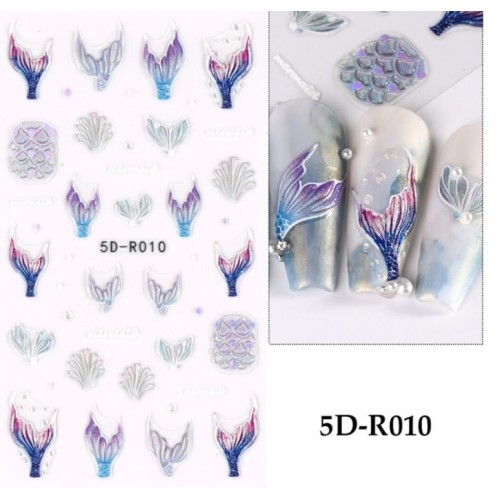 Αυτοκόλλητα Νυχιών Fish Tail 5D-R010