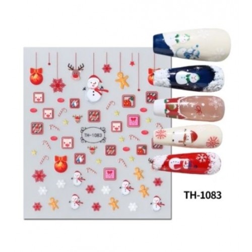 Αυτοκόλλητα Νυχιών 3D Christmas TH-1083