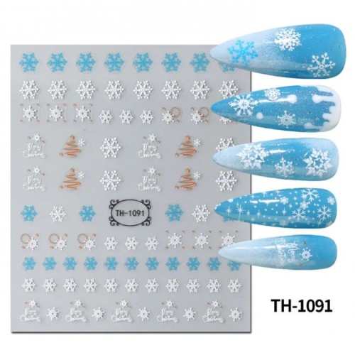 Αυτοκόλλητα Νυχιών 3D Christmas TH-1091