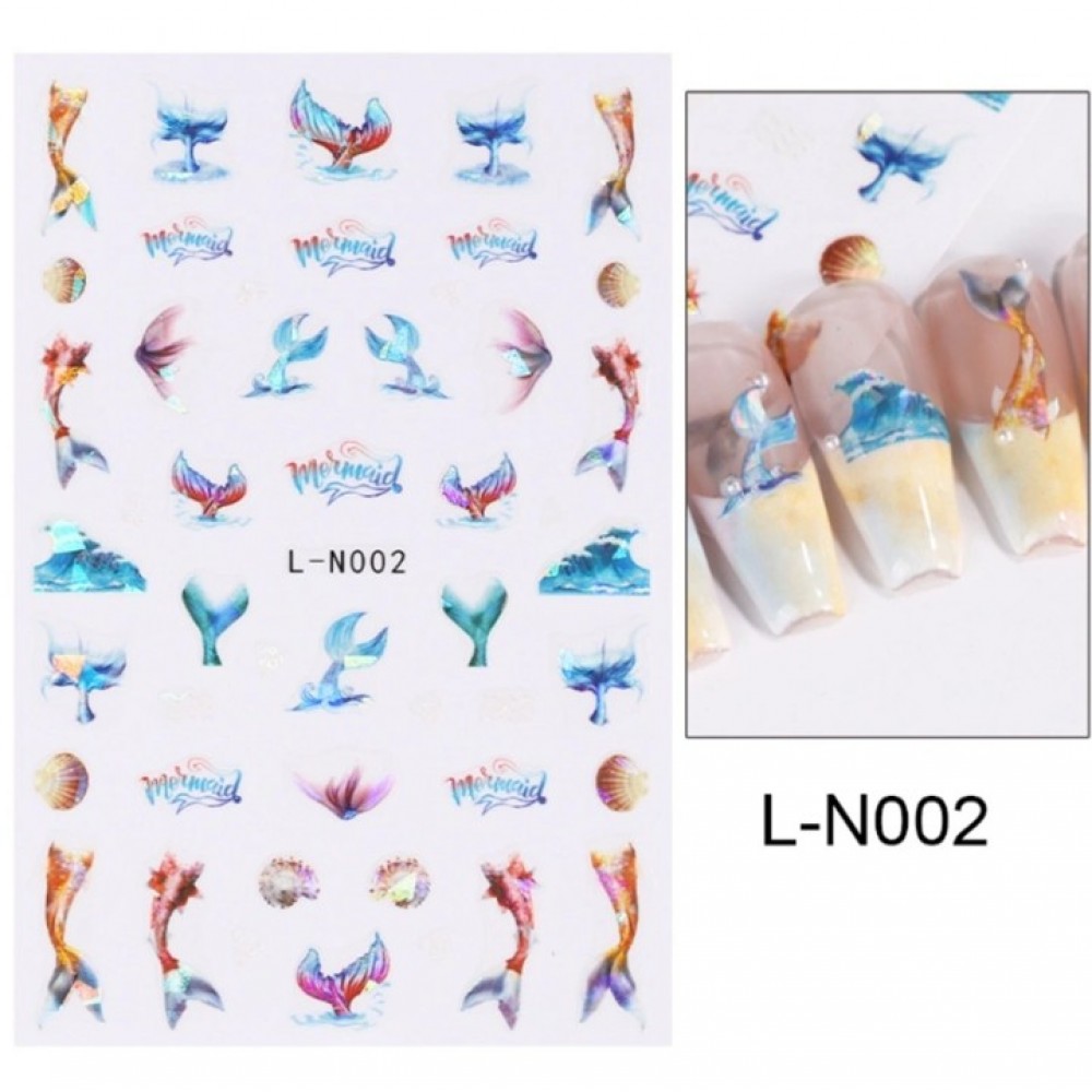 Αυτοκόλλητα Νυχιών Mermaid Fishtail L-N002