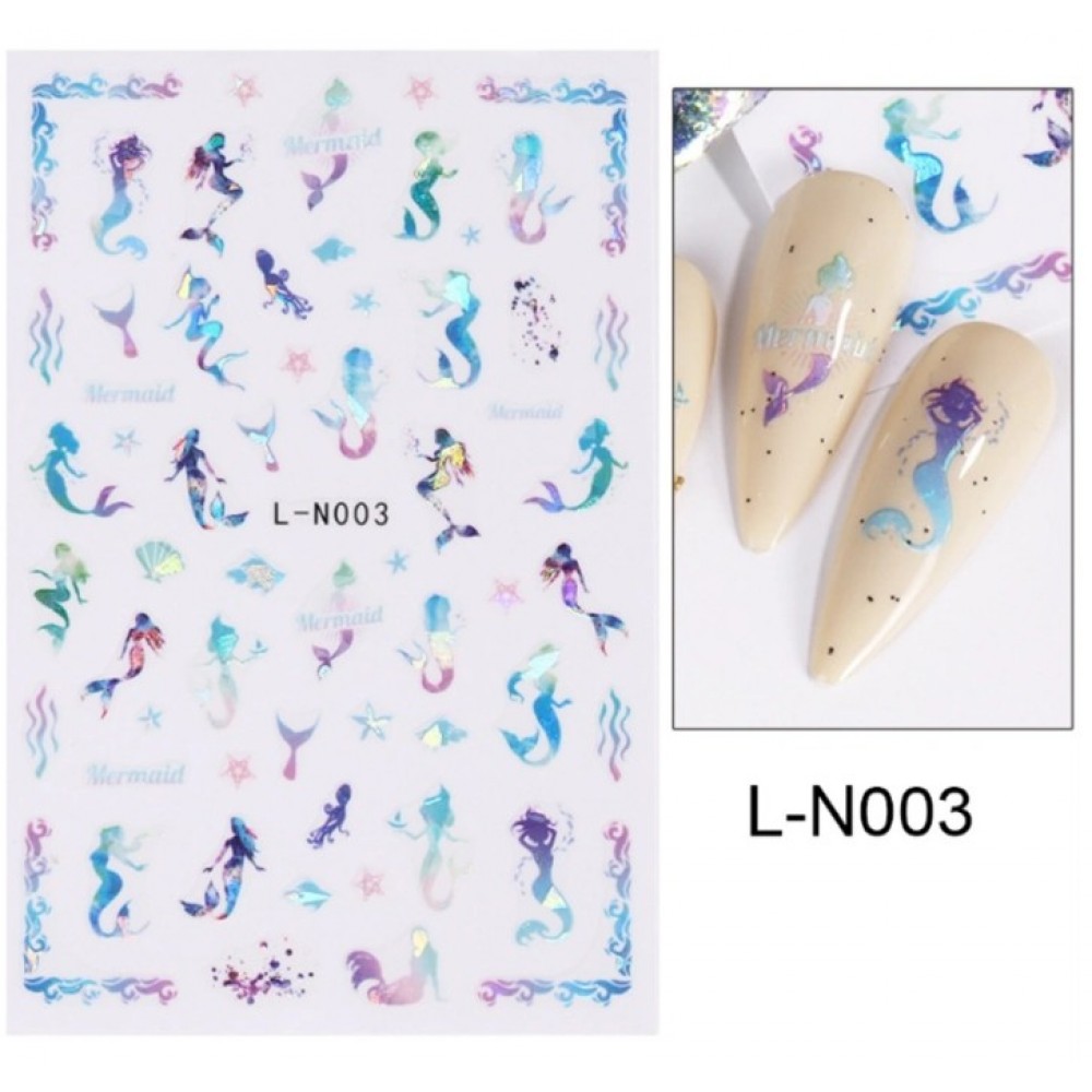 Αυτοκόλλητα Νυχιών Mermaid Fishtail L-N003
