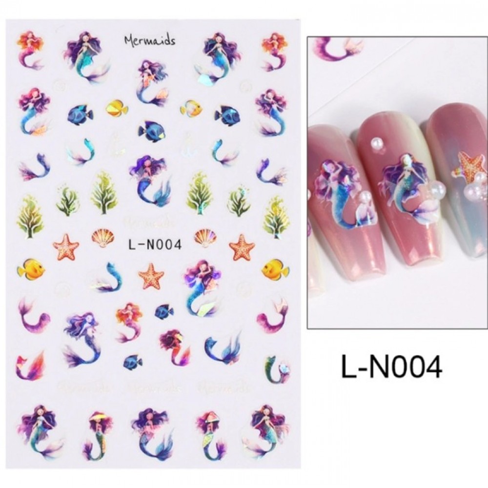 Αυτοκόλλητα Νυχιών Mermaid Fishtail L-N004