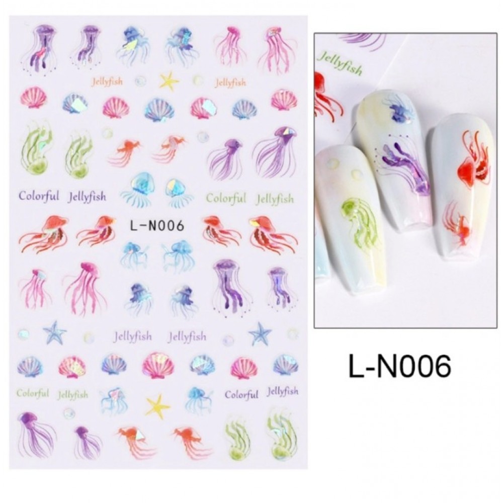 Αυτοκόλλητα Νυχιών Mermaid Fishtail L-N006