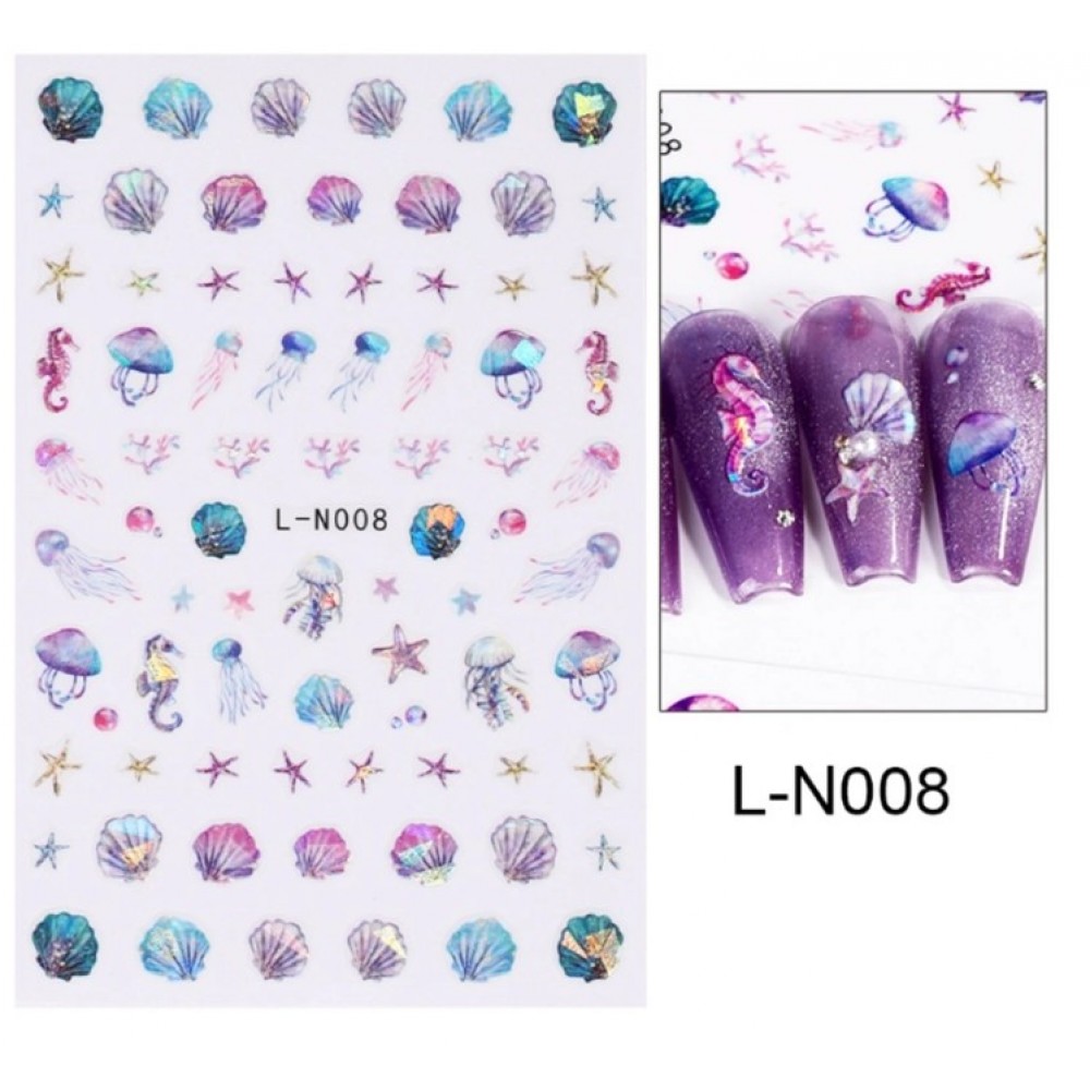 Αυτοκόλλητα Νυχιών Mermaid Fishtail L-N008