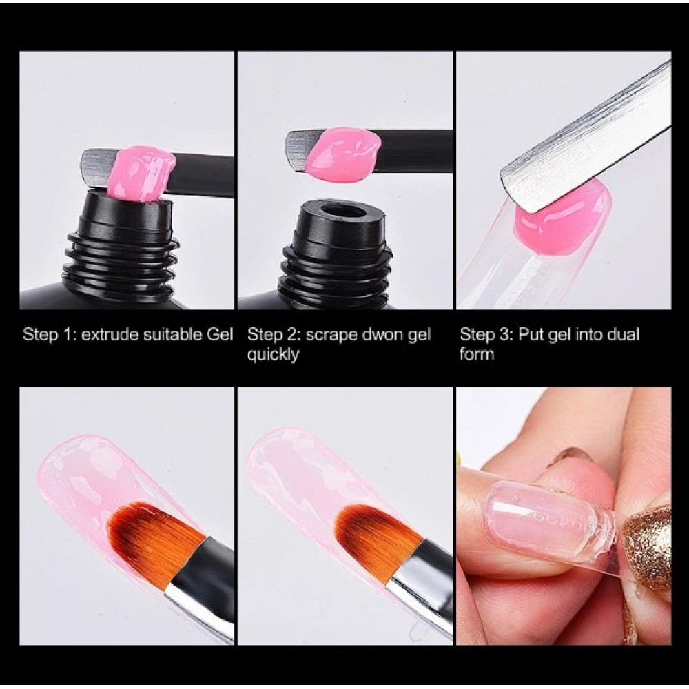 Πινέλο Acrygel Διπλό Με Σπάτουλα Πινέλο Acrygel Διπλό Με Σπάτουλα