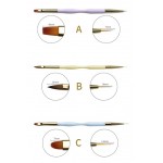 Σετ 3 Διπλών Πινέλων Nail Art Σετ 3 Διπλών Πινέλων Nail Art