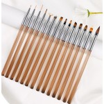 Σετ 15 Πινέλα Nail Art Σετ 15 Πινέλα Nail Art