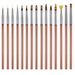 Σετ 15 Πινέλα Nail Art Σετ 15 Πινέλα Nail Art