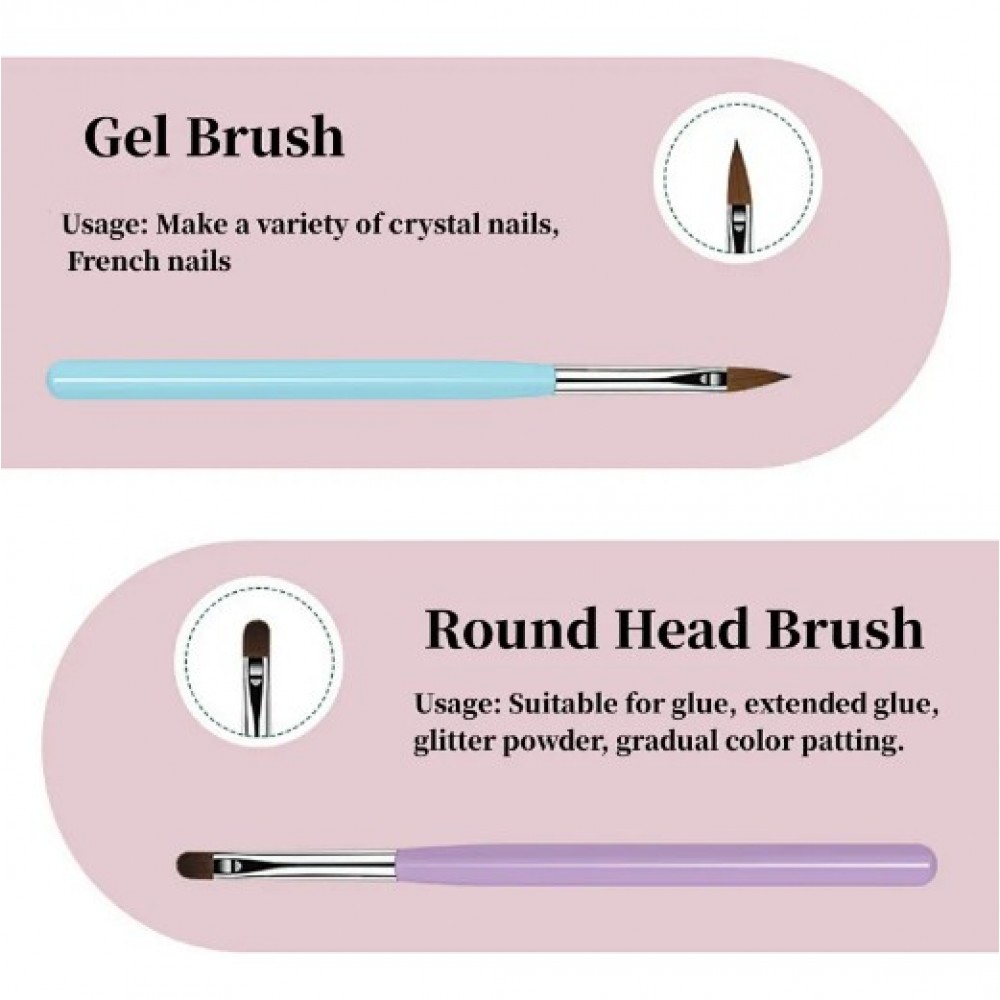 Σετ 6 Πινέλα Nail Art Σετ 6 Πινέλα Nail Art