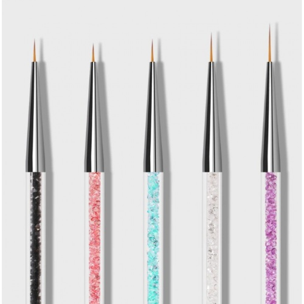 Σετ 5 Διπλών Πινέλων Nail Art Με Dot
