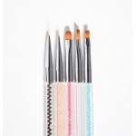 Σετ 5 Διπλών Πινέλων Nail Art Με Dot