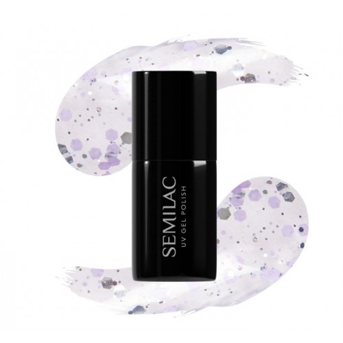 Semilac 925 UV Gel Polish Silver & Violet Drops 7 ml