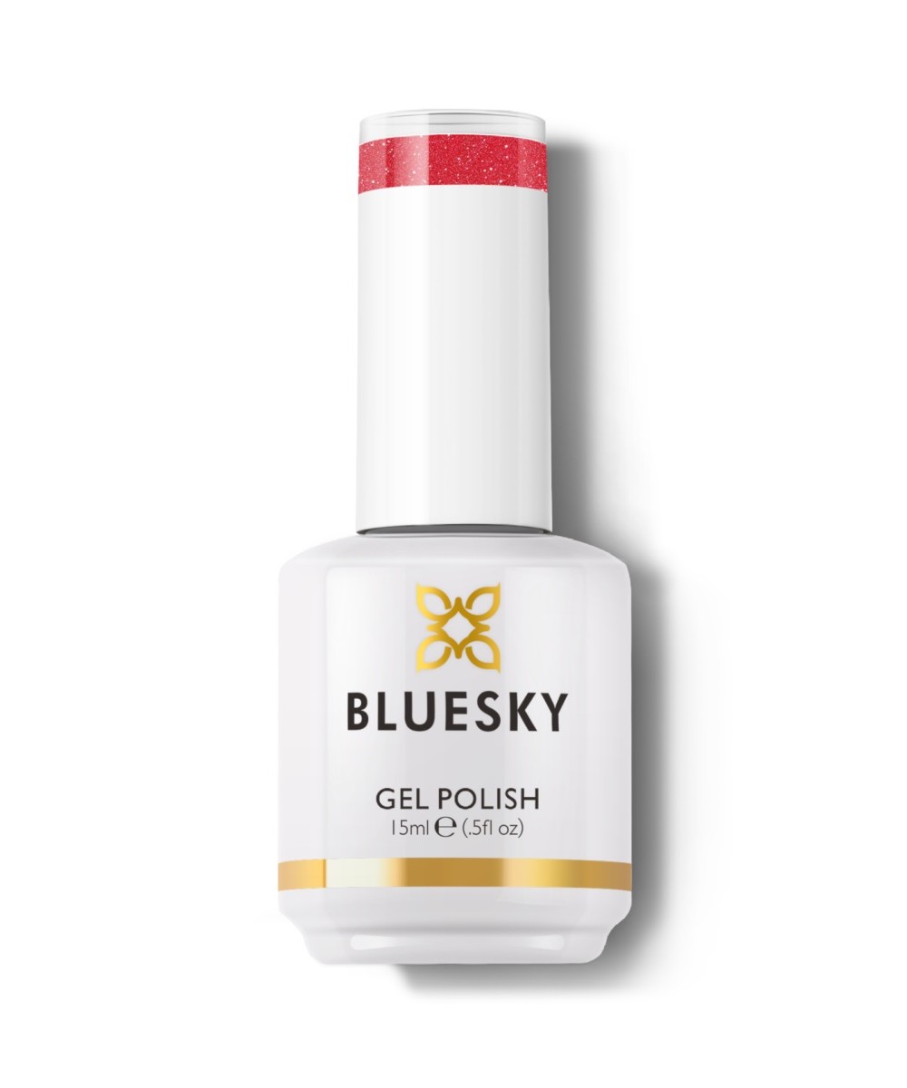 Bluesky Ημιμόνιμο Βερνίκι Νυχιών Gel Polish Sparkle Neon 2 Orange,  15ml
