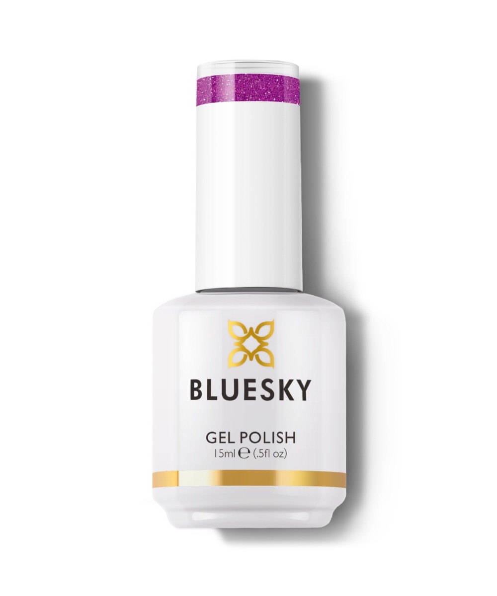 Bluesky Ημιμόνιμο Βερνίκι Νυχιών Gel Polish Sparkle Neon 5 Purple,  15ml
