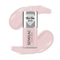 Semilac Skin Tone Cover Base 2-in-1  Glitter Beige, 7ml