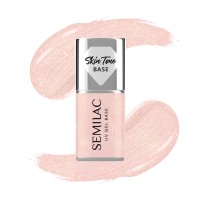 Semilac Skin Tone Cover Base 2-in-1  Glitter Peach, 7ml