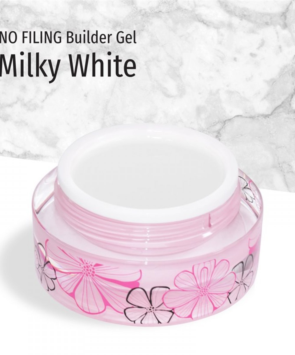 J.K No Filing Builder Gel Milky White 15ml *