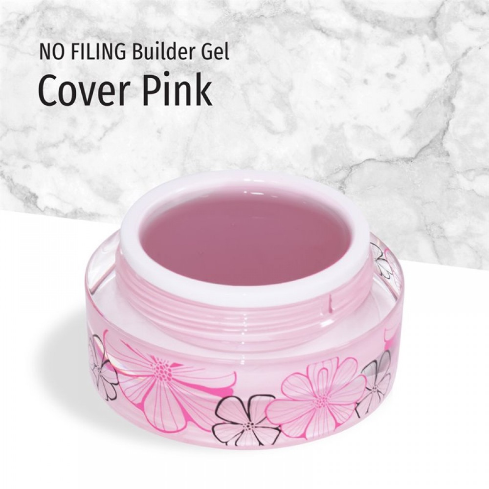 J.K No Filing Builder Gel Cover Pink 15ml *