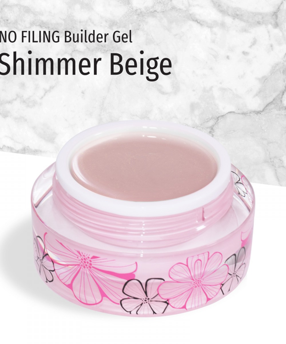 J.K No Filing Builder Gel Shimmer Beige 15ml *