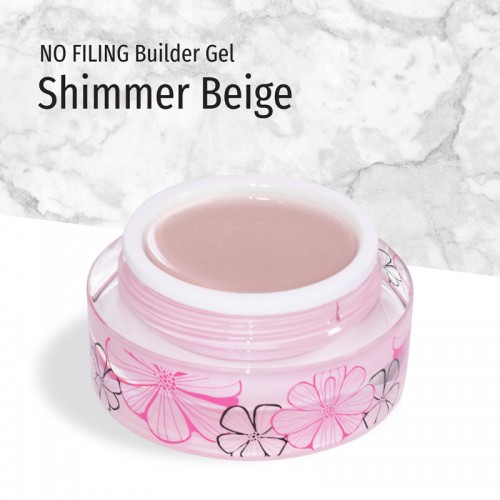 J.K No Filing Builder Gel Shimmer Beige 15ml *