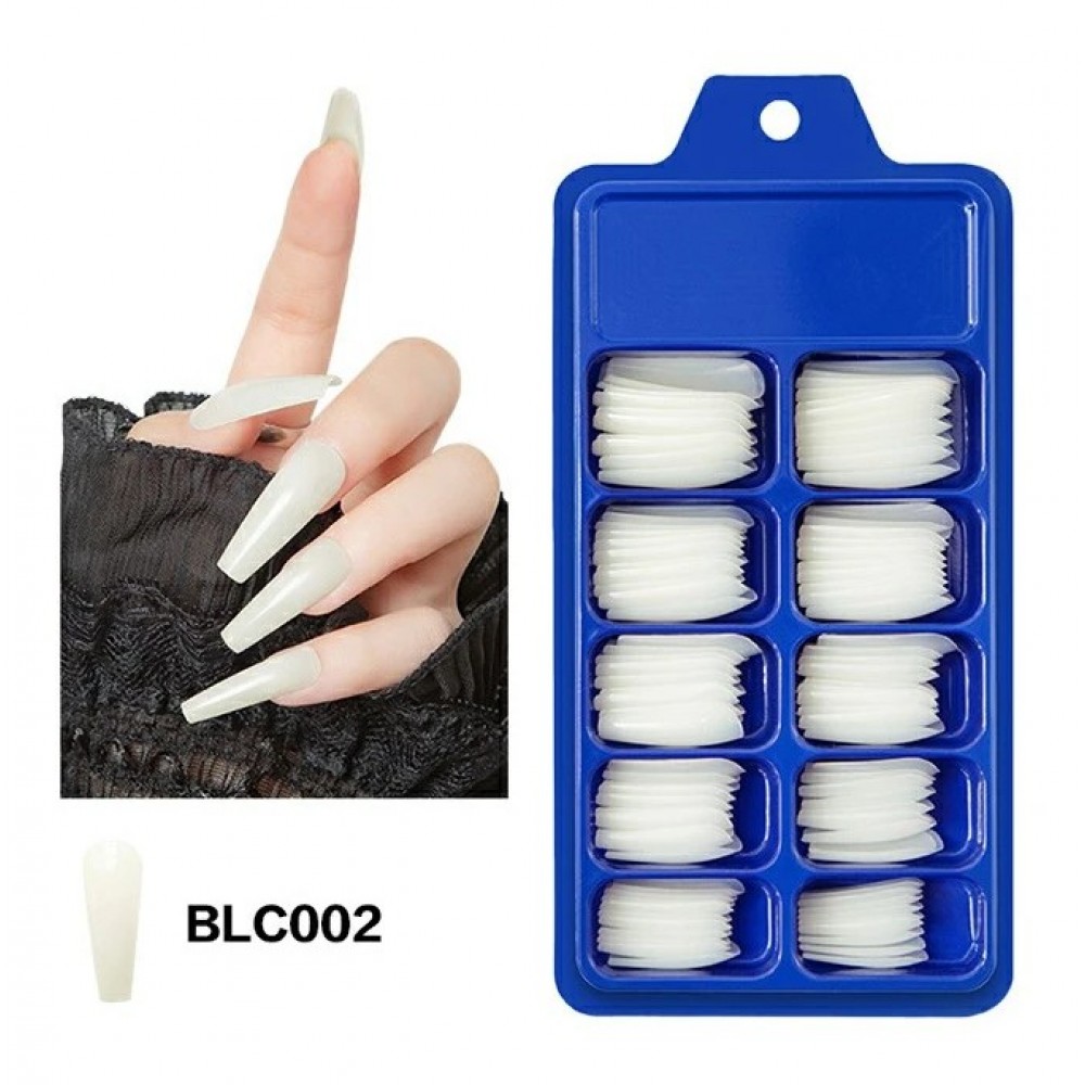Χρωματιστά Tips Νυχιών Coffin (Ballerina ) 100Pcs BLC002