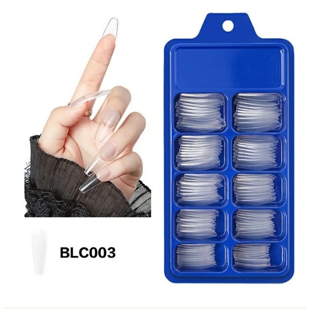 Χρωματιστά Tips Νυχιών Coffin (Ballerina ) 100Pcs BLC003