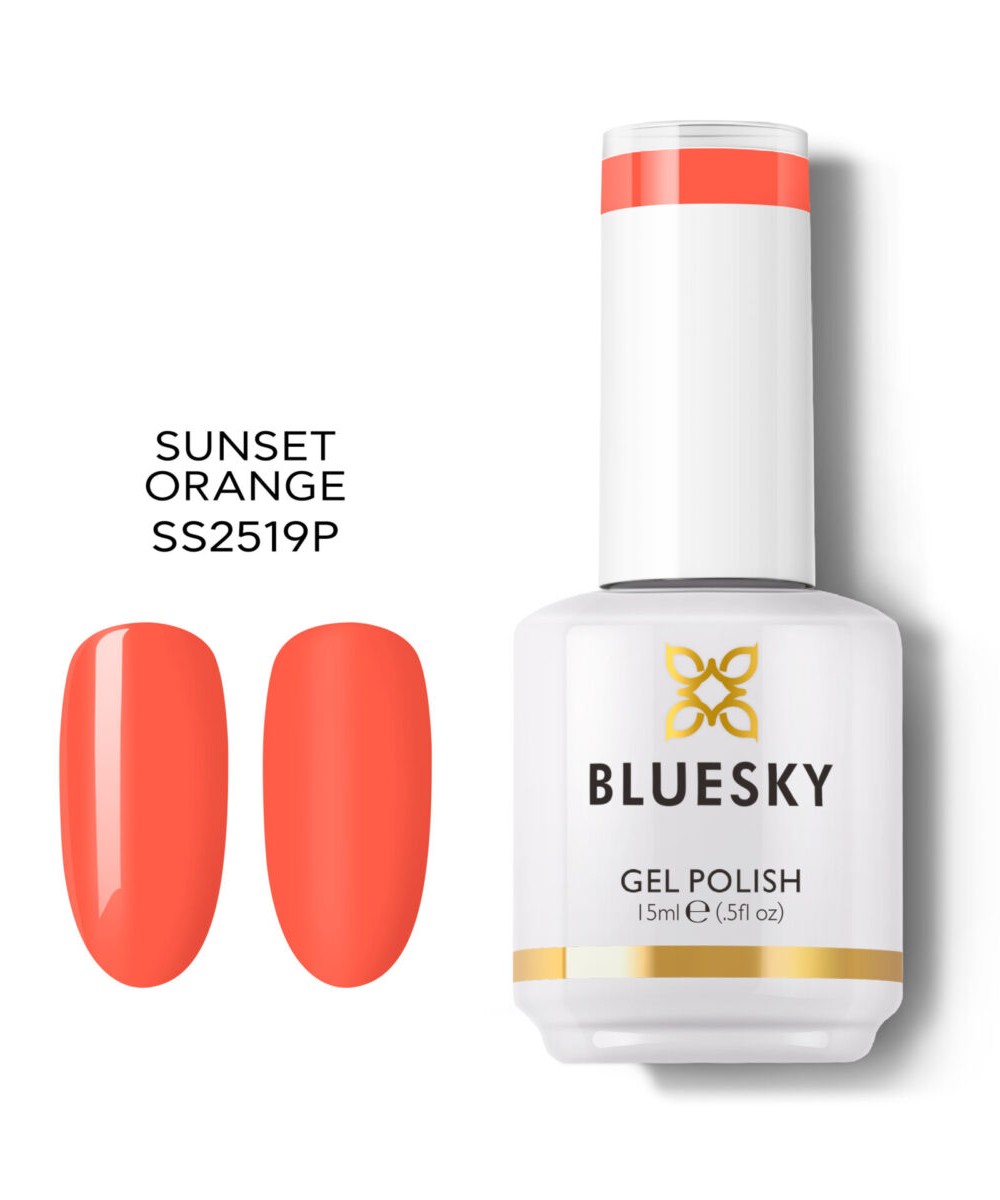 Bluesky Ημιμόνιμο Βερνίκι Νυχιών Gel Polish Sunset Orange – Seasonal SS2519P, 15ml