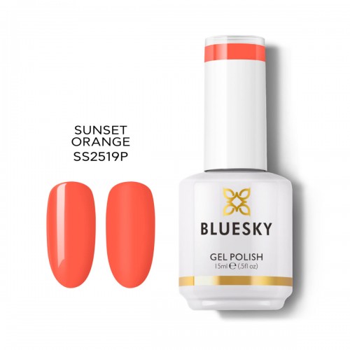 Bluesky Ημιμόνιμο Βερνίκι Νυχιών Gel Polish Sunset Orange – Seasonal SS2519P, 15ml