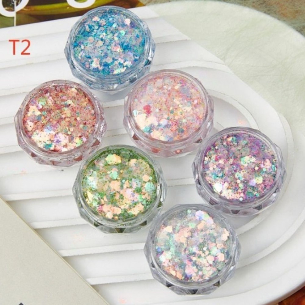 Σετ 6 Glitter Νυχιών No6 T2