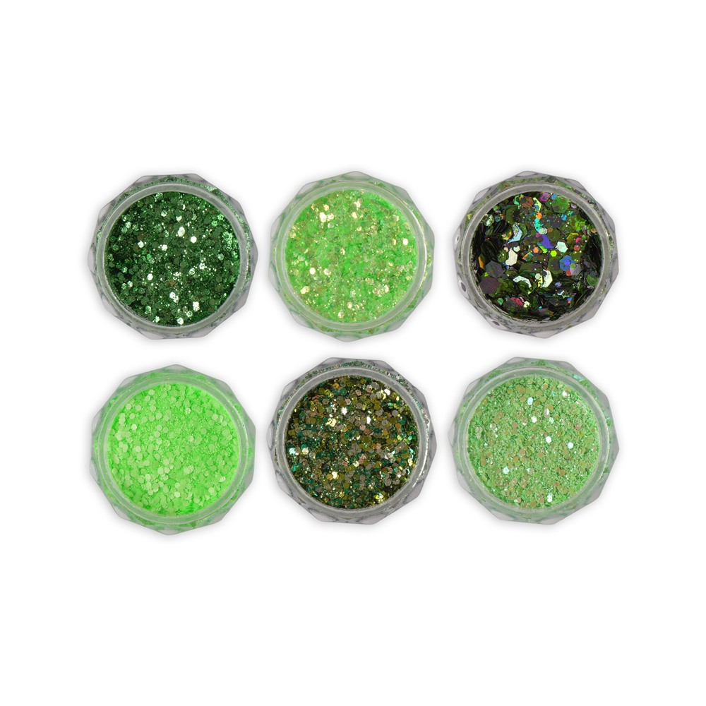 Σετ 6 Glitter Νυχιών No15 T1