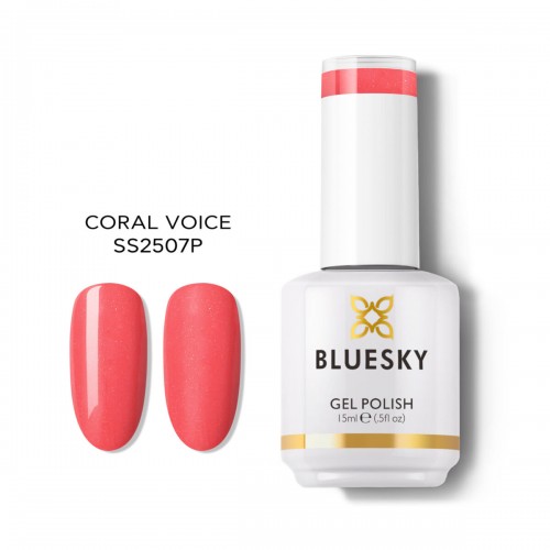 Bluesky Ημιμόνιμο Βερνίκι Νυχιών Gel Polish Coral Voice – Seasonal SS2507P, 15ml